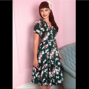 Collectif Caterina 40s Swing Shirt Dress